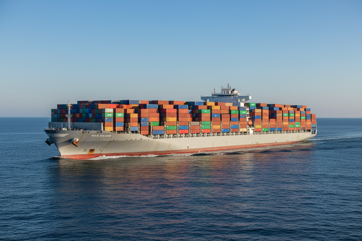 please make a ship with shipping containers